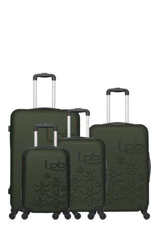 Set de 4 valises Eléonor (XS/S/M/L) - 46/55/65/75 cm - Vert foncé