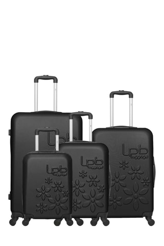 Set de 4 valises Eléonor (XS/S/M/L) - 46/55/65/75 cm - Noir