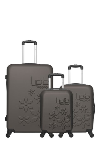 Set de 3 valises Eléonor (XS/S/L) - 46/55/75 cm - Marron foncé