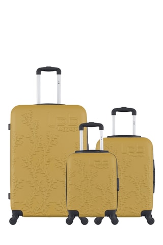 Set de 3 valises Naïs (XS/S/L) - 46/55/75 cm - Jaune