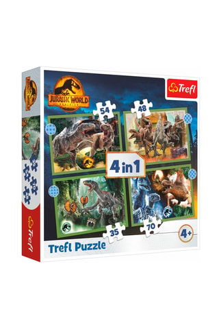 Puzle 4 en 1 Jurassic World - Desde 4 años