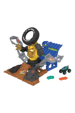 Monster Trucks Arena Smashers Combat Mega-Wres vs Gorzilla Hot Wheels - Desde 4 años