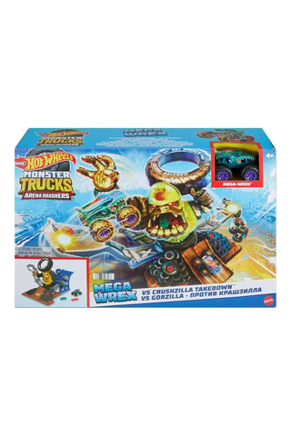 Monster Trucks Arena Smashers Combat Mega-Wres vs Gorzilla Hot Wheels - Desde 4 años