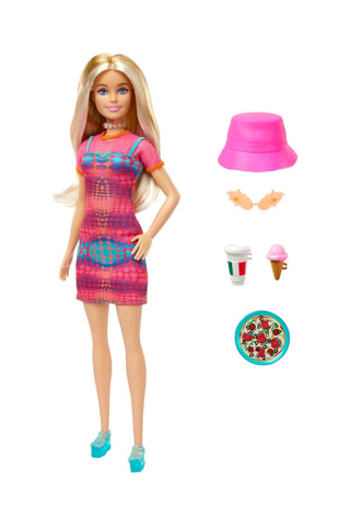 Muñeca Barbie Deluxe Style con mono rosa - 6 piezas - Desde 3 años