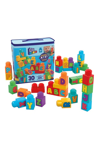 Juego de construcción de bloques con letras del abecedario - 30 piezas - Desde 1 año