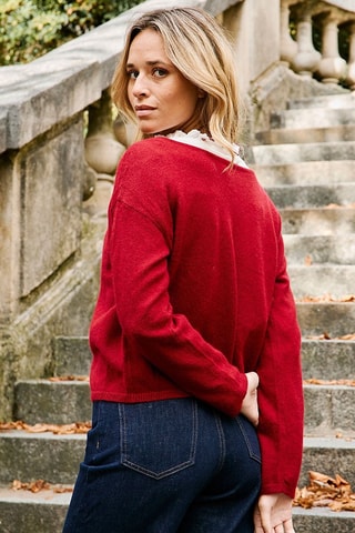 Gilet en laine Mariane - Bordeaux