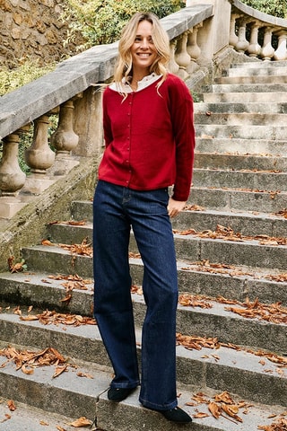 Gilet en laine Mariane - Bordeaux