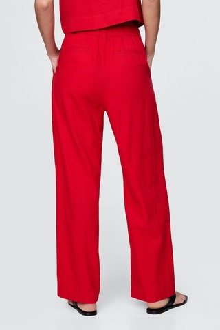 Pantalón de lino - Rojo