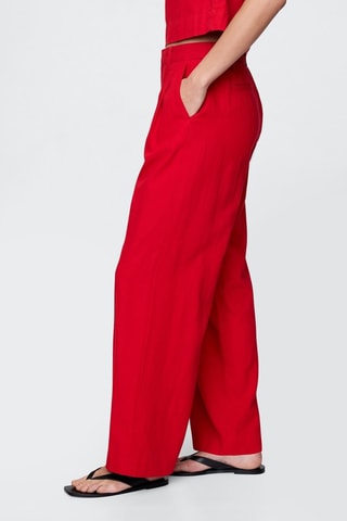 Pantalón de lino - Rojo