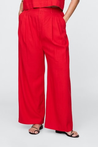 Pantalón de lino - Rojo