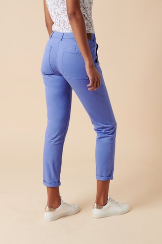 Pantalón cargo 7/8 de algodón orgánico Petrus - Malva