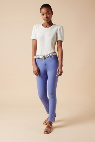 Pantalón slim fit de algodón orgánico Philemon - Malva