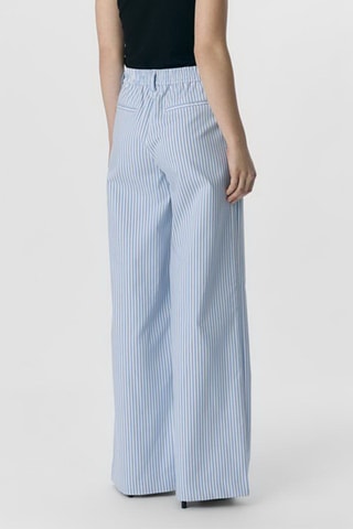 Pantalón wide leg - Azul claro - Selected