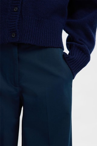 Pantalón de algodón orgánico - Azul marino - Selected