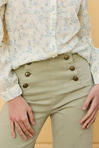 Pantalón 7/8 de tiro alto Prusse - Verde