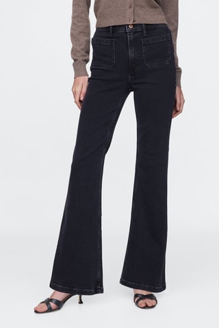 Vaquero flare de tiro alto - Negro