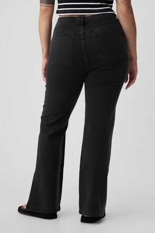 Vaquero flare de tiro alto - Negro