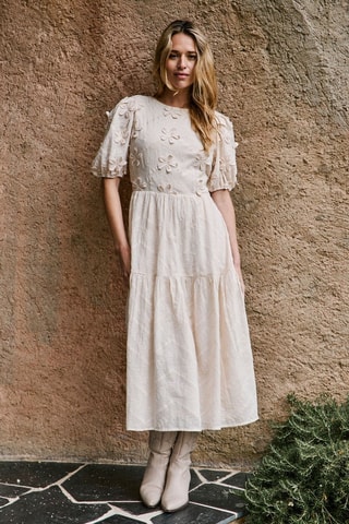 Vestido midi Raylene - Beige