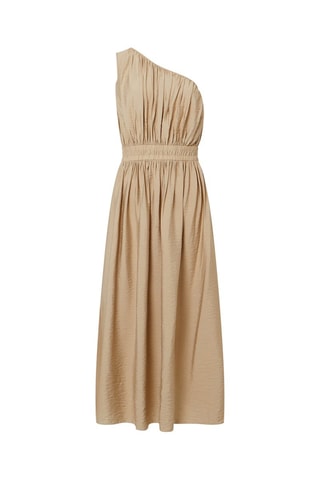 Vestido midi asimétrico Faron - Beige