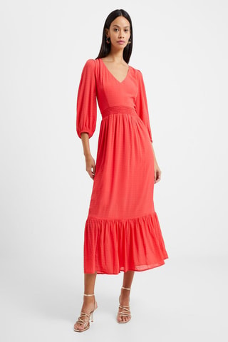 Vestido midi Cora - Rojo
