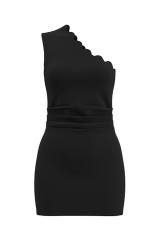 Vestido asimétrico sin mangas - Negro - Selected
