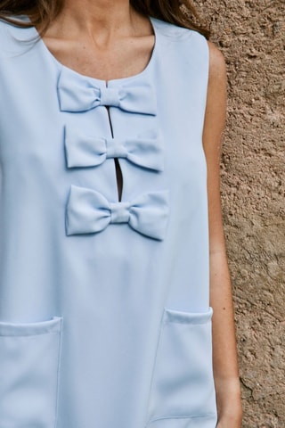 Vestido recto Rayane - Celeste