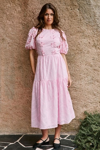 Vestido midi Raylene - Rosa