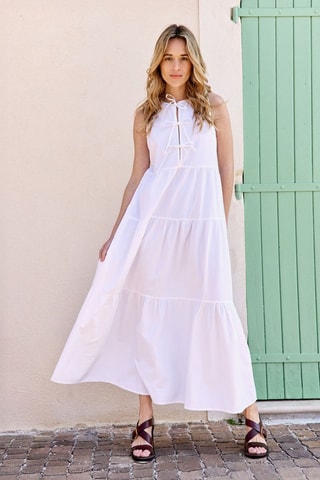 Vestido trapecio Rachel - Blanco