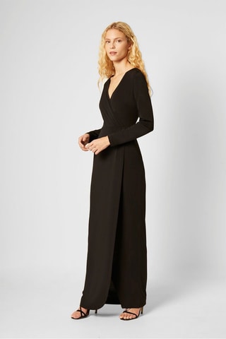 Vestido cruzado Slinky - Negro