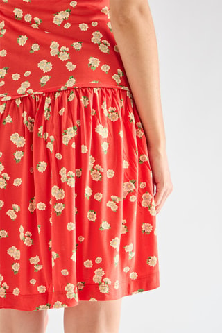 Vestido de talle bajo Tropicana - Rojo