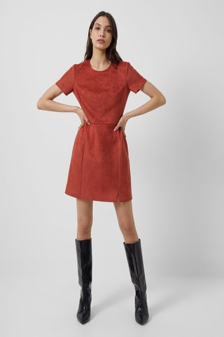 Vestido recto Patty - Rojo teja