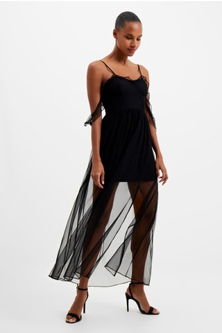 Vestido largo Alizee - Negro