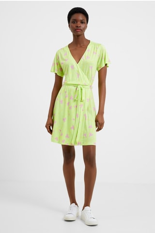 Vestido cruzado Alyssa - Verde claro