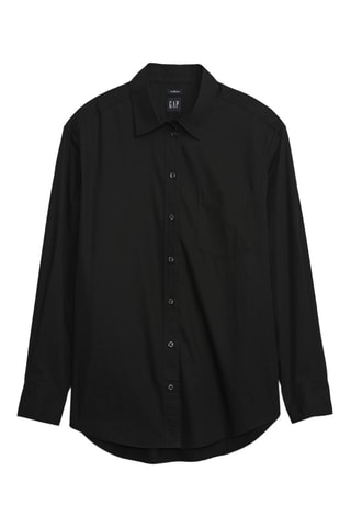 Camisa oversize de algodón orgánico - Negro