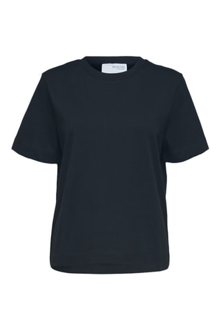 Camiseta de algodón orgánico - Azul marino - Selected