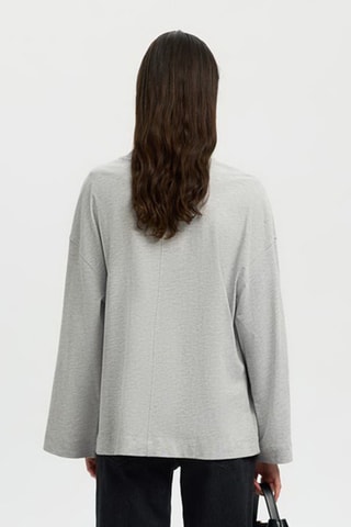 Camiseta de algodón orgánico - Gris - Selected