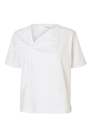 Blusa de algodón orgánico - Blanco - Selected