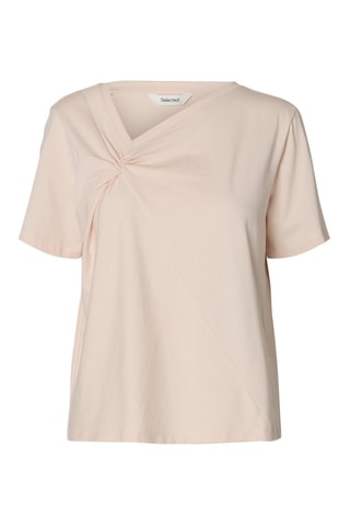 Blusa de algodón orgánico - Rosa pastel - Selected