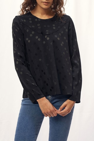 Blusa de lunares - Negro