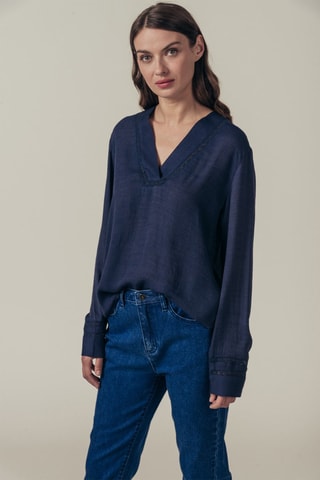 Blusa Tapovan - Azul marino