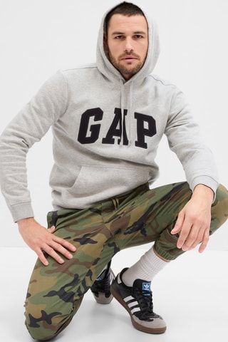 Sudadera con capucha - Gris claro jaspeado