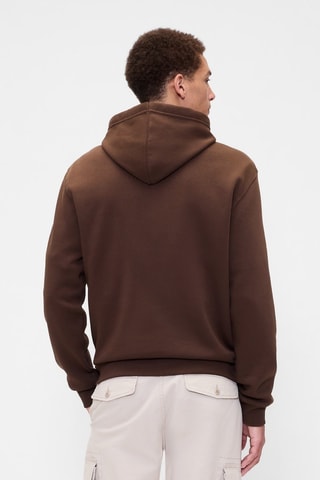 Sudadera polar con capucha - Marrón oscuro