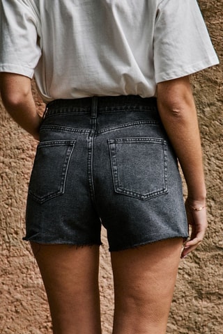 Short vaquero de tiro alto Ione - Gris oscuro