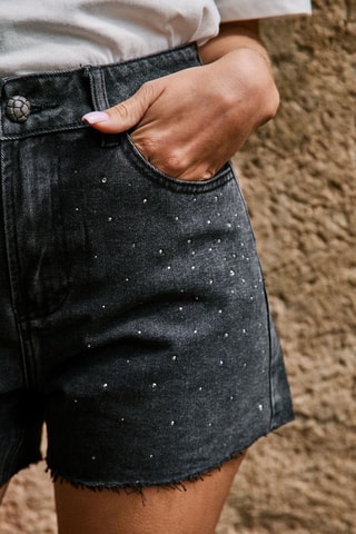 Short vaquero de tiro alto Ione - Gris oscuro
