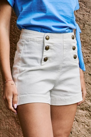 Short de tiro alto Inge - Blanco
