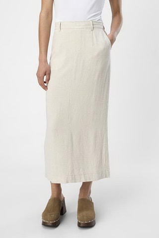 Falda larga recta - Beige - Selected