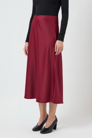 Falda midi - Burdeos - Selected