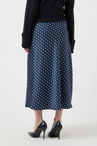 Falda midi - Azul marino - Selected
