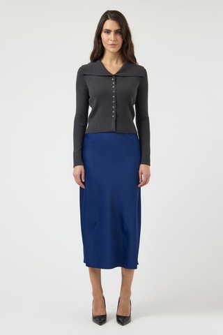 Falda midi - Azul - Selected