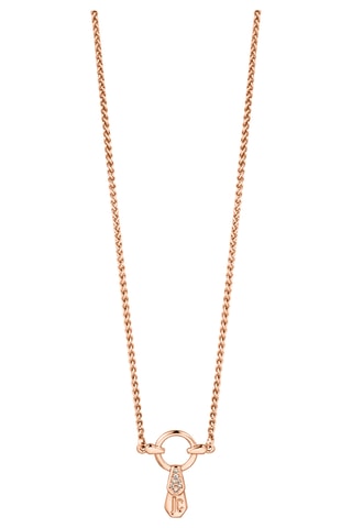 Ketting Verguld Rosévgoud - Zirkonia’s